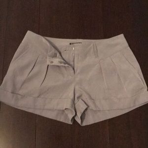 Gray silky Express shorts